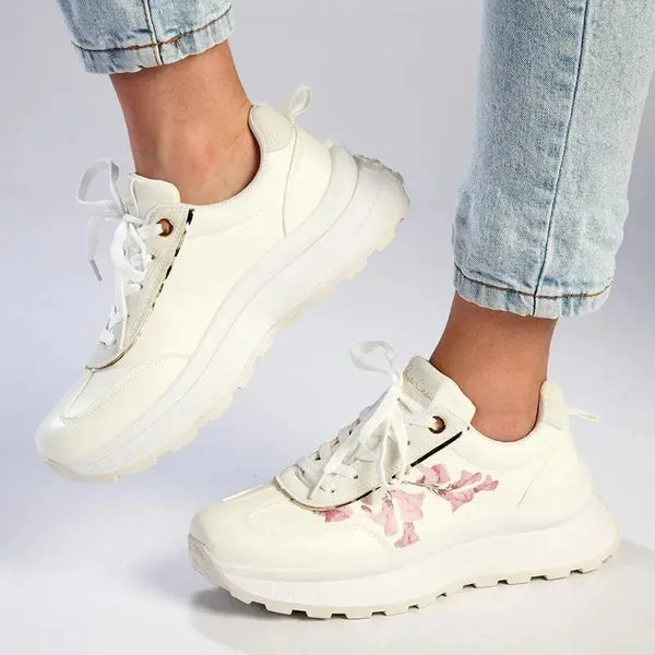 Pierre Cardin Fluers 3 Printed Lace Up Sneaker - White Multi