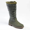 Pierre Cardin Full Length Puff Boot - Olive