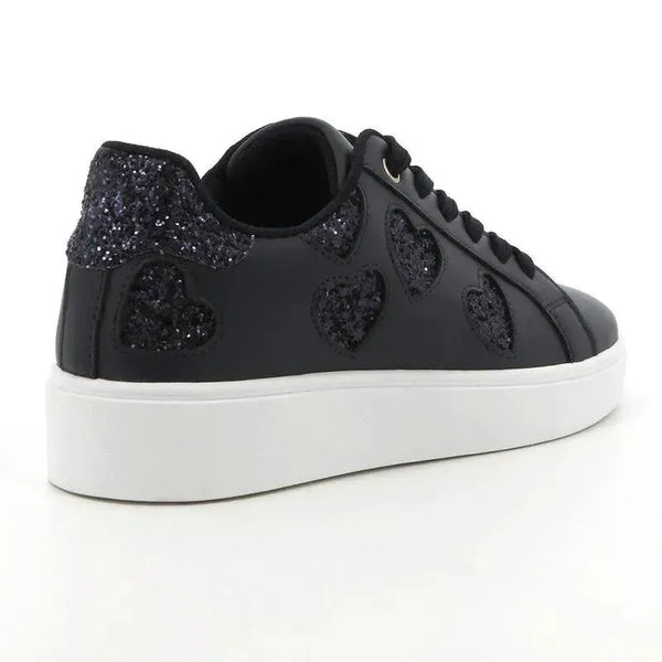 Pierre Cardin Godiva Lace Sneaker With Hearts - Navy