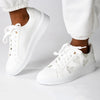 Pierre Cardin Godiva Lace Sneaker With Hearts - White-Pierre Cardin-Buy shoes online