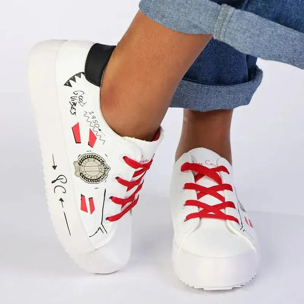 Pierre Cardin Graffiti 4 Sneaker - White Mult