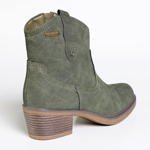 Pierre Cardin Houston Ankle Boot - Olive-Pierre Cardin-Buy shoes online