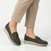 Pierre Cardin Josephine 10 Moccasin - Olive