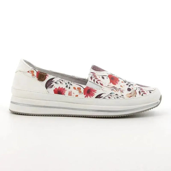 Pierre Cardin Josephine Slip On - White Floral