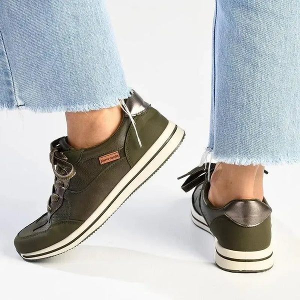 Pierre Cardin Lace Up Sneaker - Olive