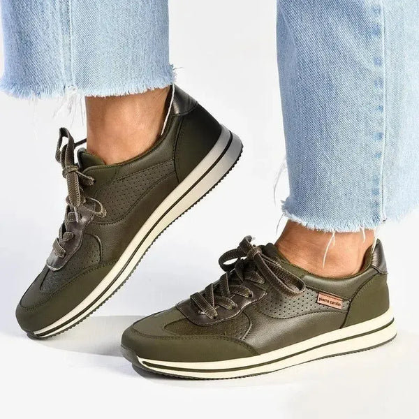 Pierre Cardin Lace Up Sneaker - Olive