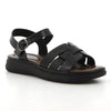 Pierre Cardin Ladies 1 Band Sandals - Black