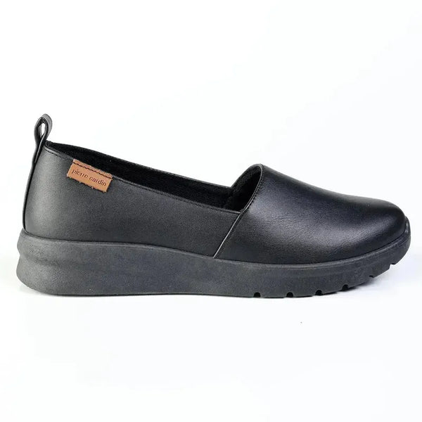 Pierre Cardin Ladies A Line Flat - Black