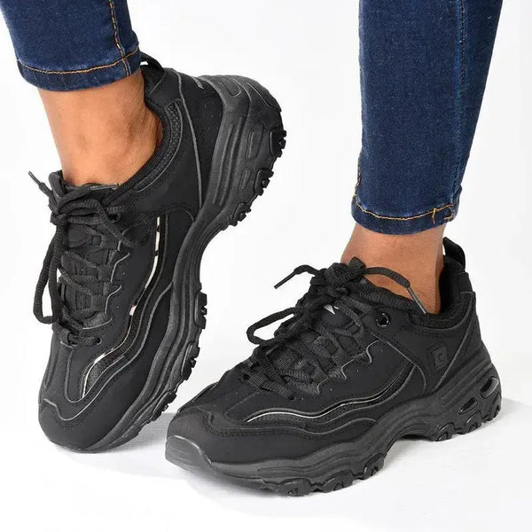 Pierre Cardin Ladies Chunky Sneaker- Black Mono