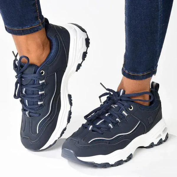 Pierre Cardin Ladies Chunky Sneaker - Navy Pewter