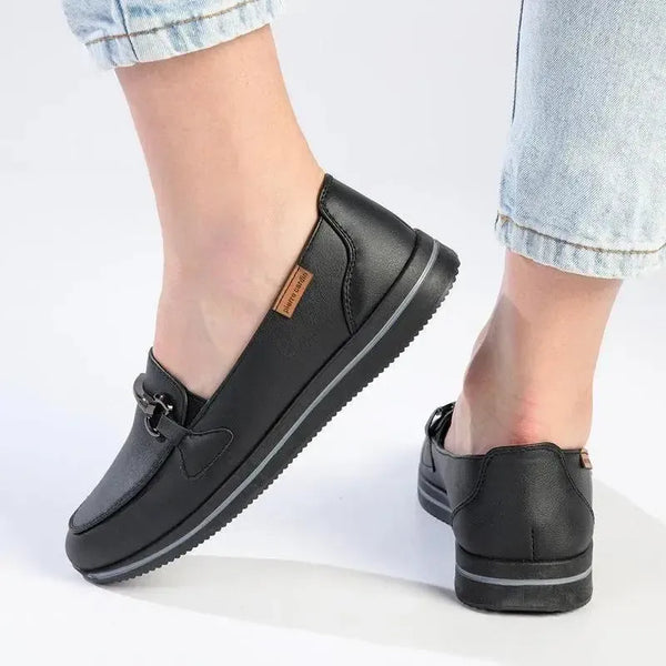 Pierre Cardin Ladies Moc With Trim - Black