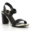 Pierre Cardin Lana Sandal Heel - Black