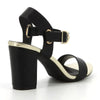 Pierre Cardin Lana Sandal Heel - Black