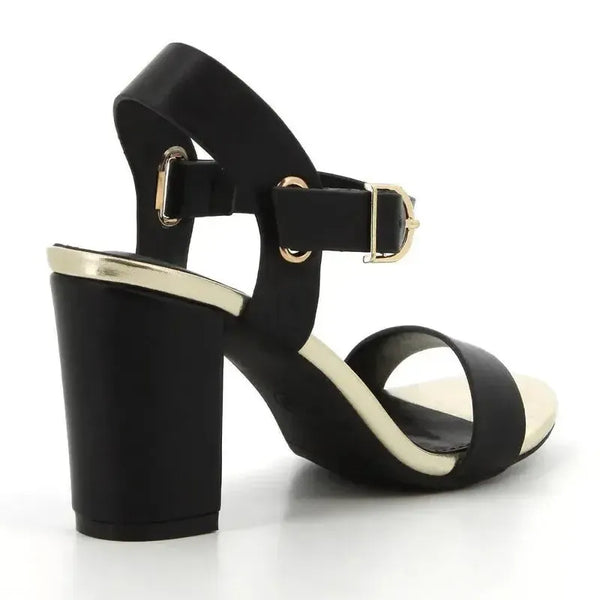 Pierre Cardin Lana Sandal Heel - Black