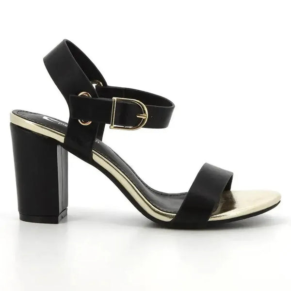 Pierre Cardin Lana Sandal Heel - Black