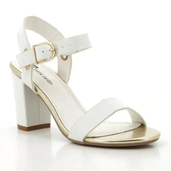 Pierre Cardin Lana Sandal Heel - White