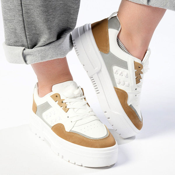 Pierre Cardin Le Chat Lace Up Sneaker - White Multi-Pierre Cardin-Buy shoes online