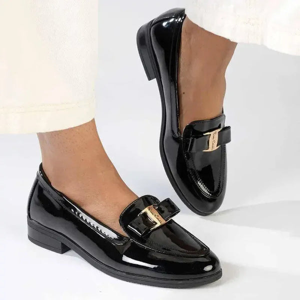 Pierre Cardin Leandra 1 Flat - Black Patent