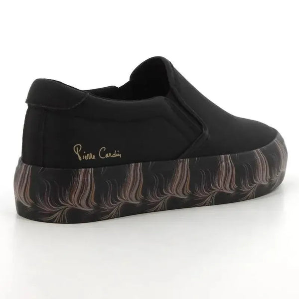 Pierre Cardin Lillie 3 Ladies Slip On Printed Sole Sneaker - Black