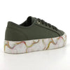 Pierre Cardin Lillie Ladies Lace With Printed Sole Sneaker - Olive