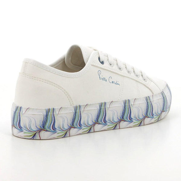 Pierre Cardin Lillie Ladies Lace With Printed Sole Sneaker - White-Pierre Cardin-Buy shoes online
