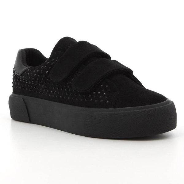 Pierre Cardin Lilou 2 Ladies Platform Velcro Sneaker - Black-Pierre Cardin-Buy shoes online