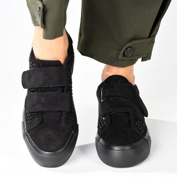 Pierre Cardin Lilou 2 Ladies Platform Velcro Sneaker - Black-Pierre Cardin-Buy shoes online