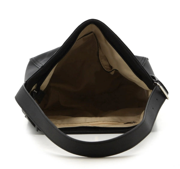 Pierre Cardin Lina Slouch Hobo Bag - Black