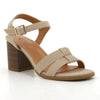 Pierre Cardin Luda Sandal Heel - Nude