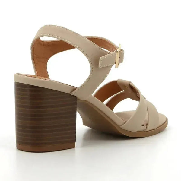 Pierre Cardin Luda Sandal Heel - Nude