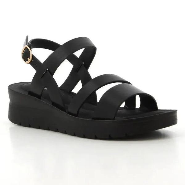 Pierre Cardin Lya Wedge Sandal - Black