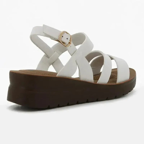 Pierre Cardin Lya Wedge Sandal - White