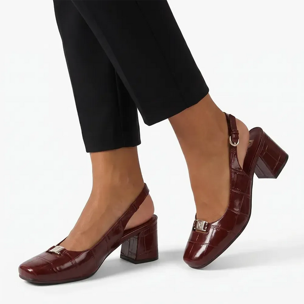 Pierre Cardin Medallion Heel - Deep Red