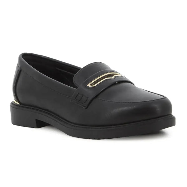 Pierre Cardin Metal Saddle Loafer - Black