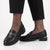 Pierre Cardin Metal Saddle Loafer - Black