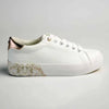 Pierre Cardin Paisley 2 Lace Up Sneaker - White/Gold