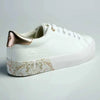 Pierre Cardin Paisley 2 Lace Up Sneaker - White/Gold