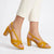 Pierre Cardin Peep Toe Heel - Mustard