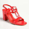 Pierre Cardin Polly T-Bar Block Heel - Red