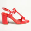 Pierre Cardin Polly T-Bar Block Heel - Red