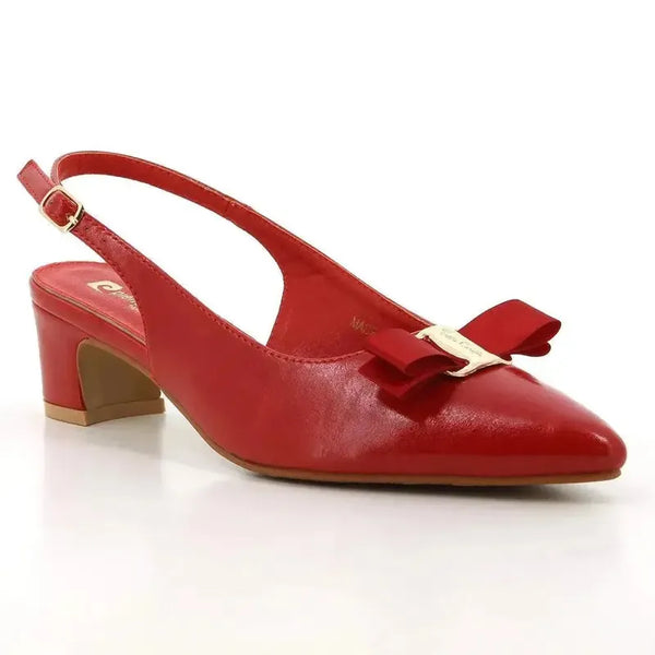 Pierre Cardin Sade Slingback Heels - Red
