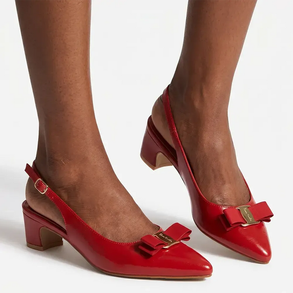 Pierre Cardin Sade Slingback Heels - Red