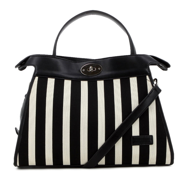 Pierre Cardin Safiya Satchel - Black/White