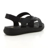 Pierre Cardin Satin 3 Sandals - Black