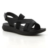 Pierre Cardin Satin 3 Sandals - Black