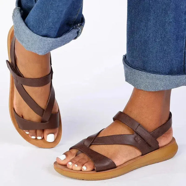 Pierre Cardin Satin Flat Sandal - Brown
