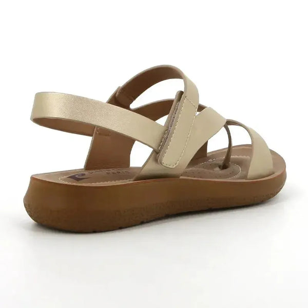 Pierre Cardin Satin Flat Sandal - Gold