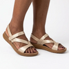 Pierre Cardin Satin Flat Sandal - Gold