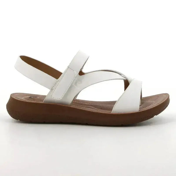 Pierre Cardin Satin Flat Sandal - White