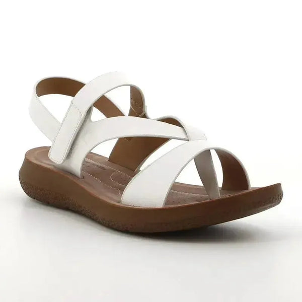 Pierre Cardin Satin Flat Sandal - White